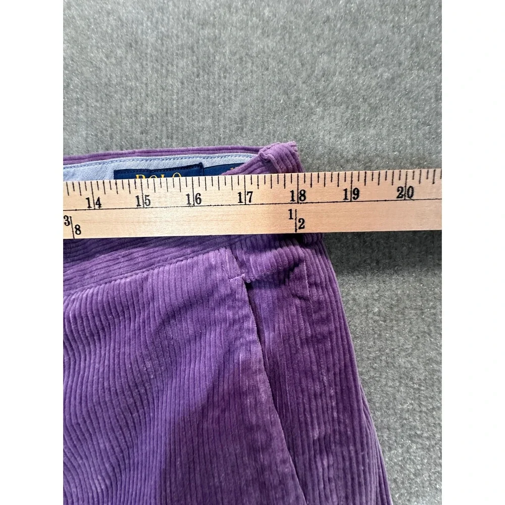 Polo Ralph Lauren Mens Purple Corduroy Pants Straight Leg 36x34 Pony Logo